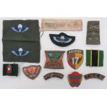 Small Selection of Overseas Special Forces Badges including embroidery Rhodesia SAS wing ... 2 x