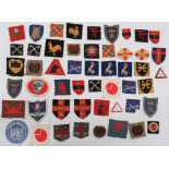 Infantry and Brigade Formation Badges including bevo weave 2nd Div ... Leather and felt 1st