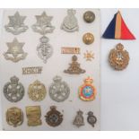 Colonial Cap Badges and Collars including white metal Barbados Volunteers ... White metal The