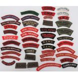 British Embroidery Regimental Shoulder Titles including East Yorkshire ... Royal Fusiliers ...
