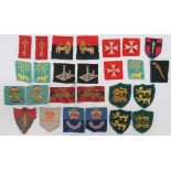 Overseas HQ, Commands & Area Formation Badges including printed Gibraltar Garrison ... Embroidery