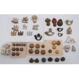 Military Cap, Collar Badges and Buttons collars include pair darkened KC AVC ... White metal