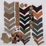 Various Rank Badges including Lt Colonel R.I.A.S.C. slip on ... Pair RAMC Captain slip on ...