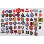 Foreign Formation Badges including bullion embroidery Korean Signal School ... 2nd Army ... 3rd