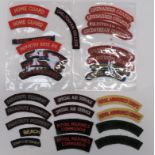 Various British Embroidery Shoulder Titles including Parachute Regiment ... Special Air