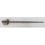 18th Century Composite Horse Grenadier Guards Sword 34 1/2 inch, single edged blade with spear