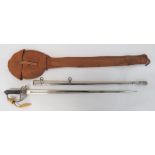 Scots Guards Officer's Sword By Wilkinson 32 3/4 inch, dumbbell blade with central fuller.  Etched