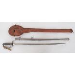 Edward VII Artillery Pattern Officer's Sword By Wilkinson 35 inch, single edged blade with large