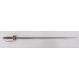 17th Century Transitional Rapier Small Sword 33 1/2 inch, double edged, narrow blade.  The top