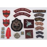 Overseas and Special Forces Badges and Titles including 2 x bullion embroidery 14th Army