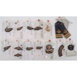 Royal Air Force Contractor Sample Badges including bullion embroidery, QC Air Rank badge ... Pair of