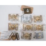 Ten Various Contractor Sample Belt Buckles consisting brass, QC General List ... Brass, QC Royal