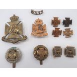 Wiltshire Regiment Badges consisting cast brass pouch badge (3 lugs) ... Silvered and gilt pouch