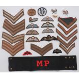 Trade and Rank Badges including 6 x embroidery Parachute Qualification wings, various ages ...