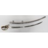 Early 19th Century French Hussars / Light Infantry Sword 32 1/2 inch, single edged, slightly