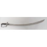 Waterloo Period 1796 Pattern Cavalry Officer’s Sword 33 1/4 inch, single edged, slightly curved