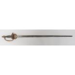 British 1796 Pattern Infantry Officer’s Sword. 32 1/4 inch, single edged blade with large fuller.