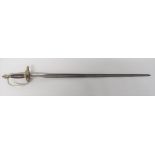 1796 Pattern Sergeant’s Sword 29 1/4 inch, single edged blade with large fuller. Polished brass,