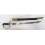 Parker Field & Sons Constabulary Sidearm 21 3/4 inch, single edged, slightly curved blade with