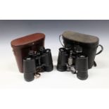 A cased Carl Zeiss Jena 10 x 50 W Jenoptem Multi-coated DDR Binoculars (6791297)together with a