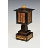 An unusual Art Deco Japanese cigarette dispenser in the form of a lantern c.1930, the cigarettes