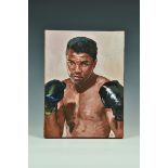 Owen Lennox (British, b.1950) 'Mohammad Ali (The Greatest)' oil on canvas, signed and dated (20)09