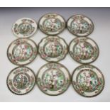 Coalport Indian Tree pattern plates one saucer, six side plates and two scalloped salad dishes. (9)
