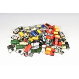 A large collection of various diecast vehicles comprising a quantity of Corgi A.E.C. Vans, Morris