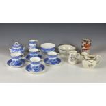 A collection of English and other ceramics comprising a Royal Worcester part tea service i