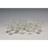 A collection of antique Georgian and later sherry, port and other glasses of varying sizes. (19)