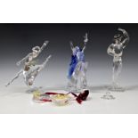 Three Swarovski crystal Magic of Dance figures - Isadora 2002; Antonio 2003; Anna 2004 Isadora with