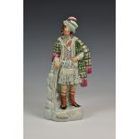 A 19th century pearlware Staffordshire pottery figure of Wallace of Scotland15¼in. (38.7cm.) high.
