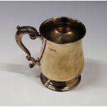 A George V silver tankard by Jays (Robert William Jay), Chester, 1911, of baluster form with