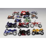 A collection of Maisto and other assorted motorbike models