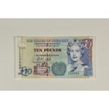 BRITISH BANKNOTE - The States of Guernsey - Ten Pounds c. 1995, Signatory D. M. Clark, low serial