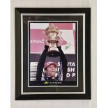A Mark Webber British Grand Prix 2010 signed and framed photo display 23¼ x 19¼in. (59 x 48.9cm.)