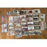 A large collection of London Exhibition postcards together with Valentine postcards and booklets