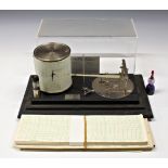 A Negretti & Zambra barograph with instructions, charts and ink, No. R/45257, probably late 20th