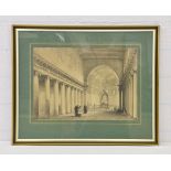 Three 19th century lithographs of cathedral interiors, 10¼ x 14½in. (26 x 36.8cm.), in gilt frames