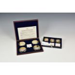 Westminster Mint - A cased set of four (4) gold plated "British Military Money" coins issued 2014,