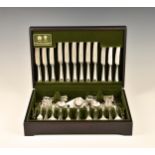 A cased set of bead pattern silver plated flatware by Arthur Price of England, c.1992, twelve
