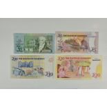 BRITISH BANKNOTES - The States of Guernsey - £1 x2/£20 each serial number 000070each with