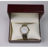 A Rotary two tone quartz gents wrist watchc.1997, Ref. 3705, No. UCAR321, with 32mm. gold plate