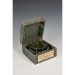 A WWII Type P10 Aviation compass in grey fitted case No. 8009T.