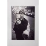 Photograph - Bruce Davidson (b.1933), Iris print, titled 'Youth Holding Kitten on London Street',