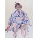 Raymond D. Banks (b.1938), Portrait of a Seated Woman watercolour and pencil, signed lower right and