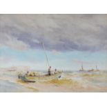 John Fraser, RBA (British, 1858-1927), Fishing Boat "Willing Mind" at Sea watercolour, signed