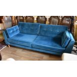 A large Sofology four seater 'Cricket' sofa in Lavish Teal Mix,