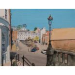 Norman Sayle, RI (British, 1926-2007), Town Church Square from lower Cornet Street, St. Peter