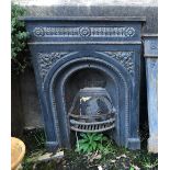 A Victorian cast iron fireplace with grate insert (OPTION)